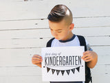 first day of school sign, printable black and white