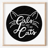 handlettered printable wall art home decor for cat lovers owners