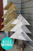 DIY Herringbone Wood Trees Woodworking Plan