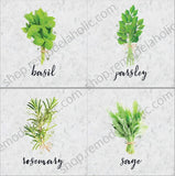 Kitchen Herb Wall Art Printable Set