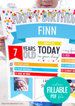 custom fillable birthday infographic printable poster multicolor
