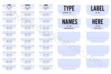 Custom Fillable Spice Labels and Pantry Labels, Modern Minimalist Style