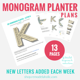 Monogram Planter Woodworking Plans to Build Many Alphabet Letters