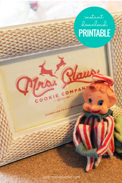 Mrs. Claus Cookie Company Christmas Printable
