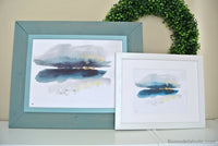 Four Seasons Abstract Landscape Watercolor Art Print Set
