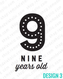 large number age sign printable for birthday photos