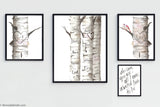 Personalized Carved Birch Tree Printable Art BUNDLE