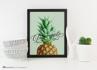 Printable Kitchen Wall Art: Pineapple Word Art