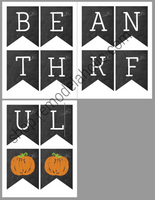 Be Thankful Banner | Thanksgiving Printable Garland