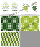 St. Patrick's Day Printable Irish Blessing + Lucky Clover Art Set