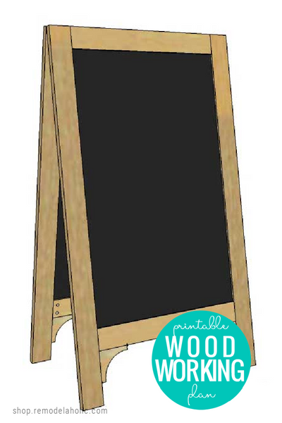 DIY Standing Chalkboard Easel Sign Woodworking Plans – Remodelaholic